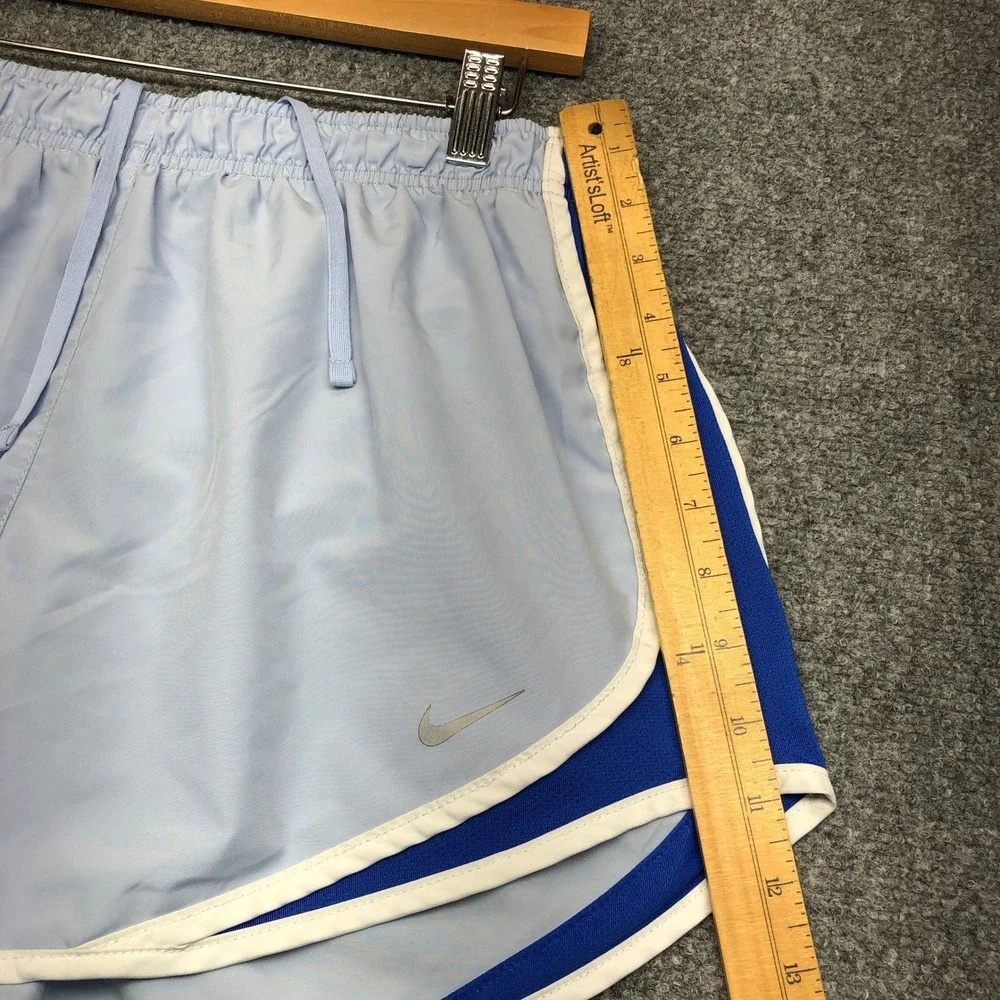 Nike Dri-FIT Running Shorts Womens Large Light Blue Royal Athletic Gym